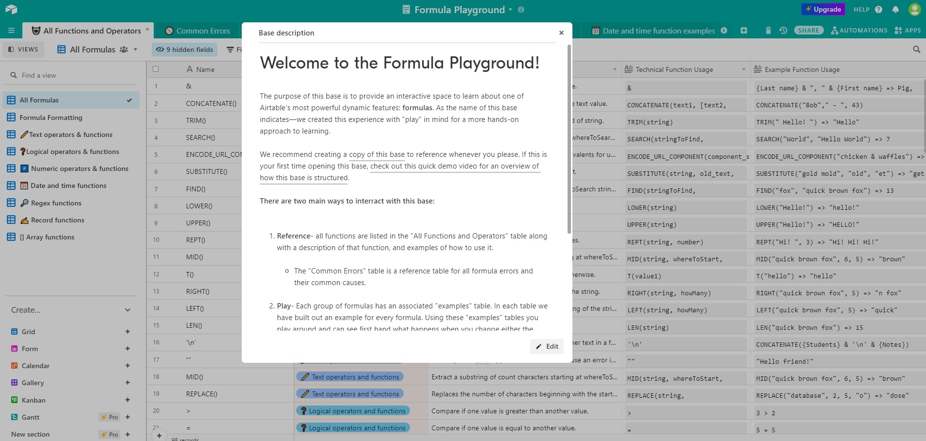 airtable formula airtable formula